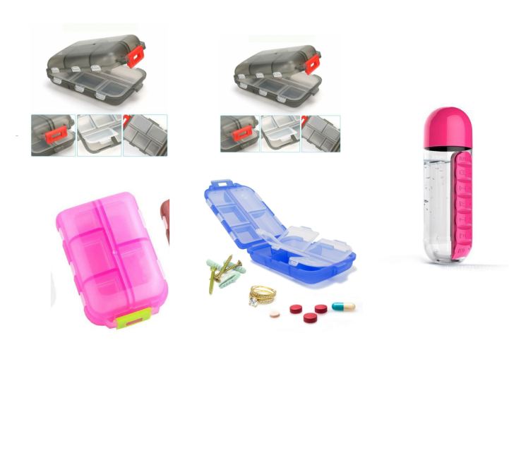 Travel Pill Organizer 10 Grid Moisture Proof Pills Box For Pocket Purse Daily Pill Case Portable Medicine Vitamin Holder Container