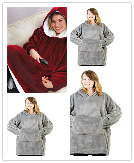 Lazy Pullover Outdoor Cold Clothing Hooded Fleece Warm Clothing