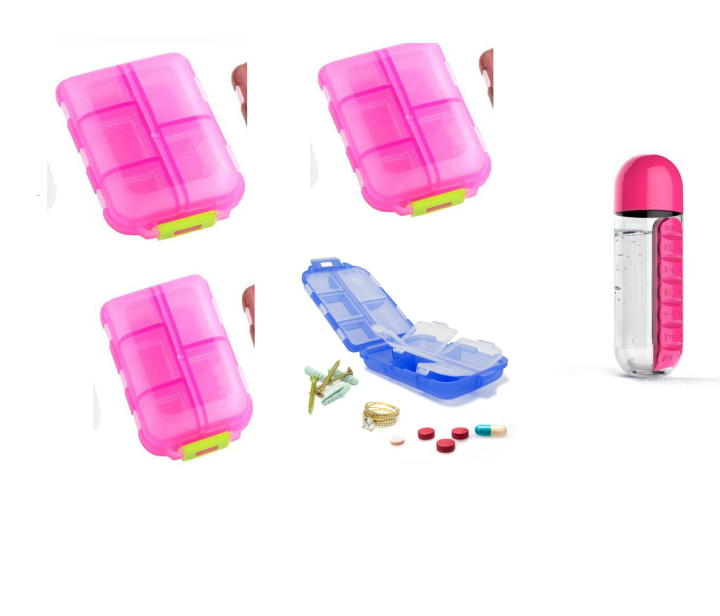 Travel Pill Organizer 10 Grid  Moisture Proof Pills Box For Pocket Purse Daily Pill Case Portable Medicine Vitamin Holder Container