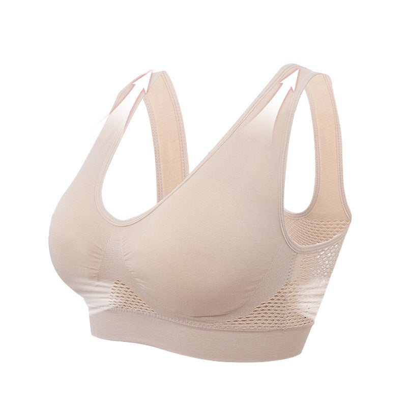 3D gather shockproof vest bra