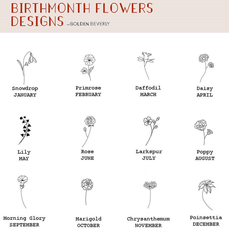 Hot Sale Birth Flower Necklace 925 Silver