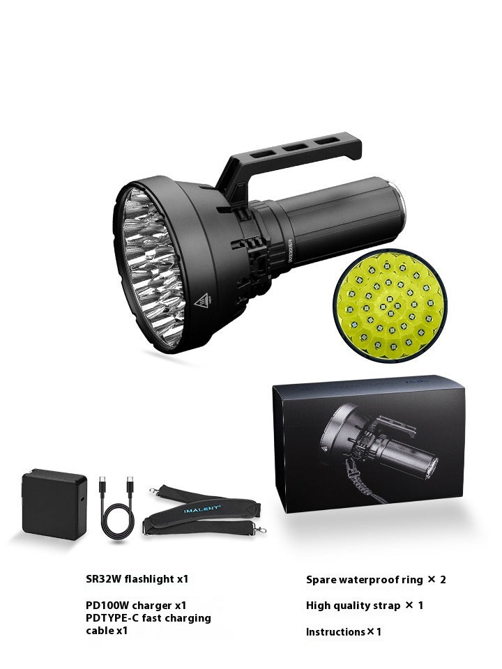 Outdoor Portable Flashlight Long Shot 2km Patrol