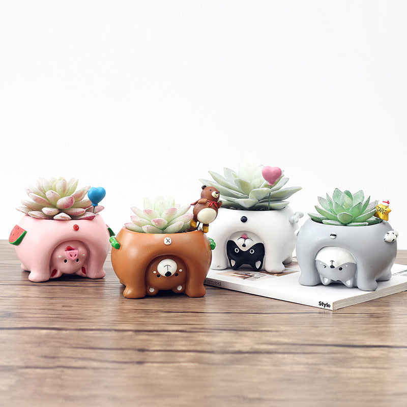 Cartoon flower pot