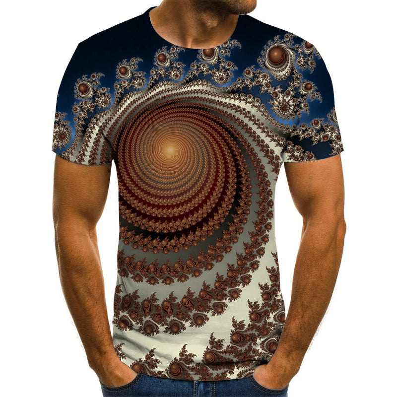 Men's T-shirt summer casual top D printing t-shirt men's
