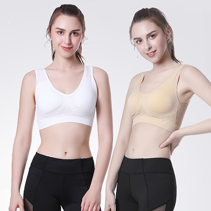 3D gather shockproof vest bra