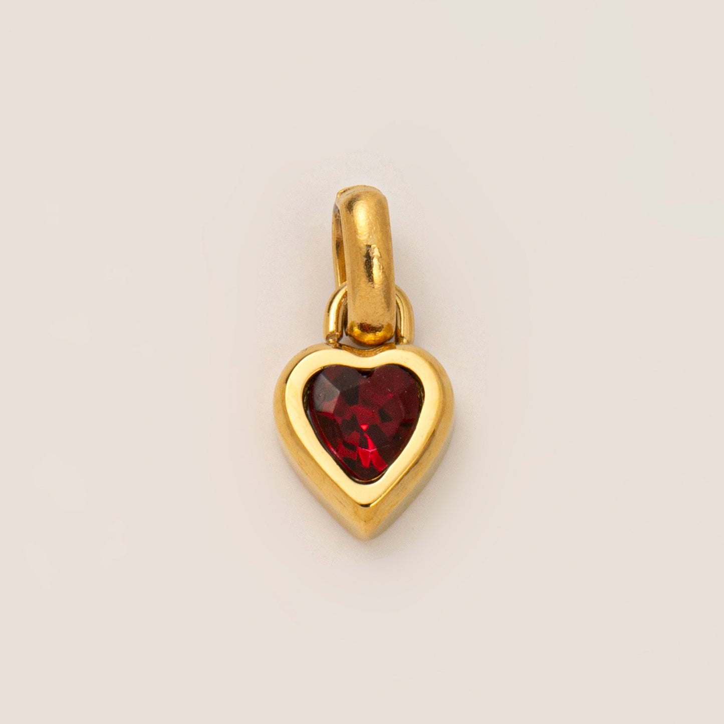 Titanium Steel Heart-shaped DIY Pendant With 12 Zodiac Birthstones