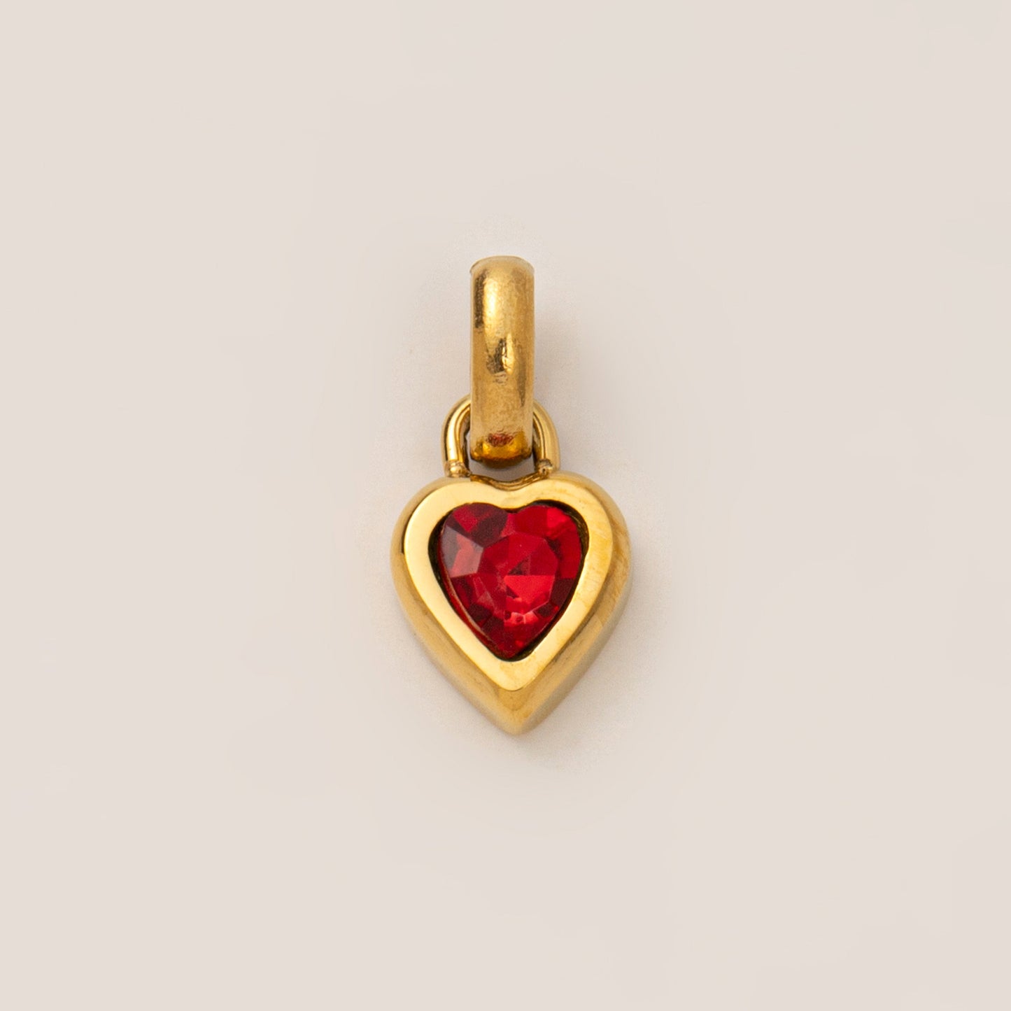 Titanium Steel Heart-shaped DIY Pendant With 12 Zodiac Birthstones