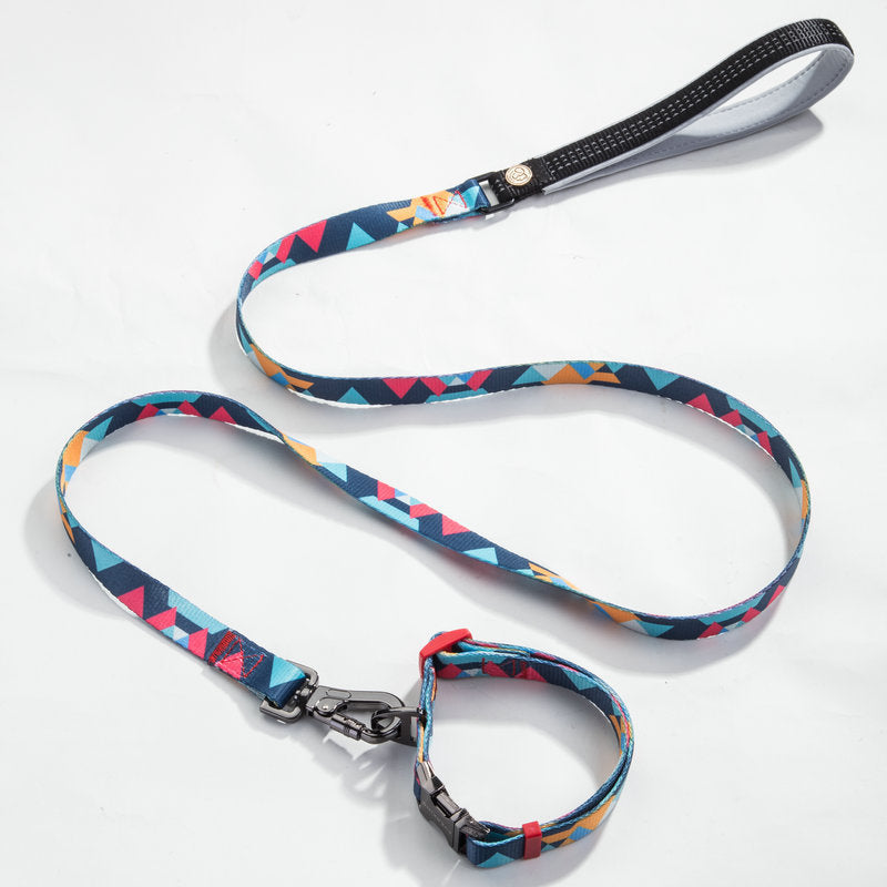 Pet leash collar