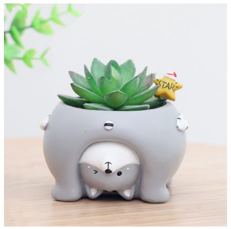 Cartoon flower pot