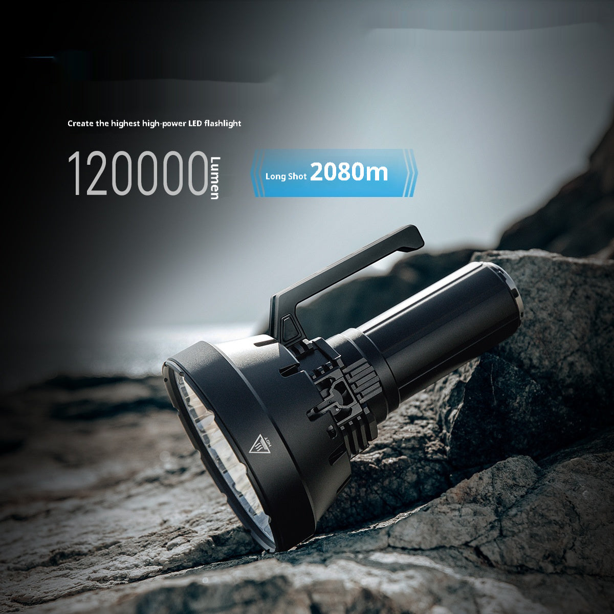 Outdoor Portable Flashlight Long Shot 2km Patrol