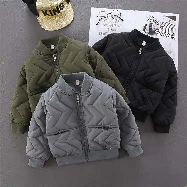 Boys' Autumn And Winter Clothes 2022 New Medium And Older Children's Coats Cotton Jacket Children's Western Style Baseball Uniform Kids' Cotton Clothing Fashion