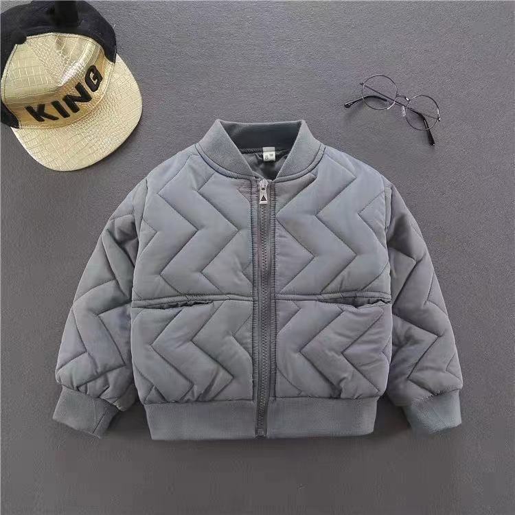 Boys' Autumn And Winter Clothes 2022 New Medium And Older Children's Coats Cotton Jacket Children's Western Style Baseball Uniform Kids' Cotton Clothing Fashion