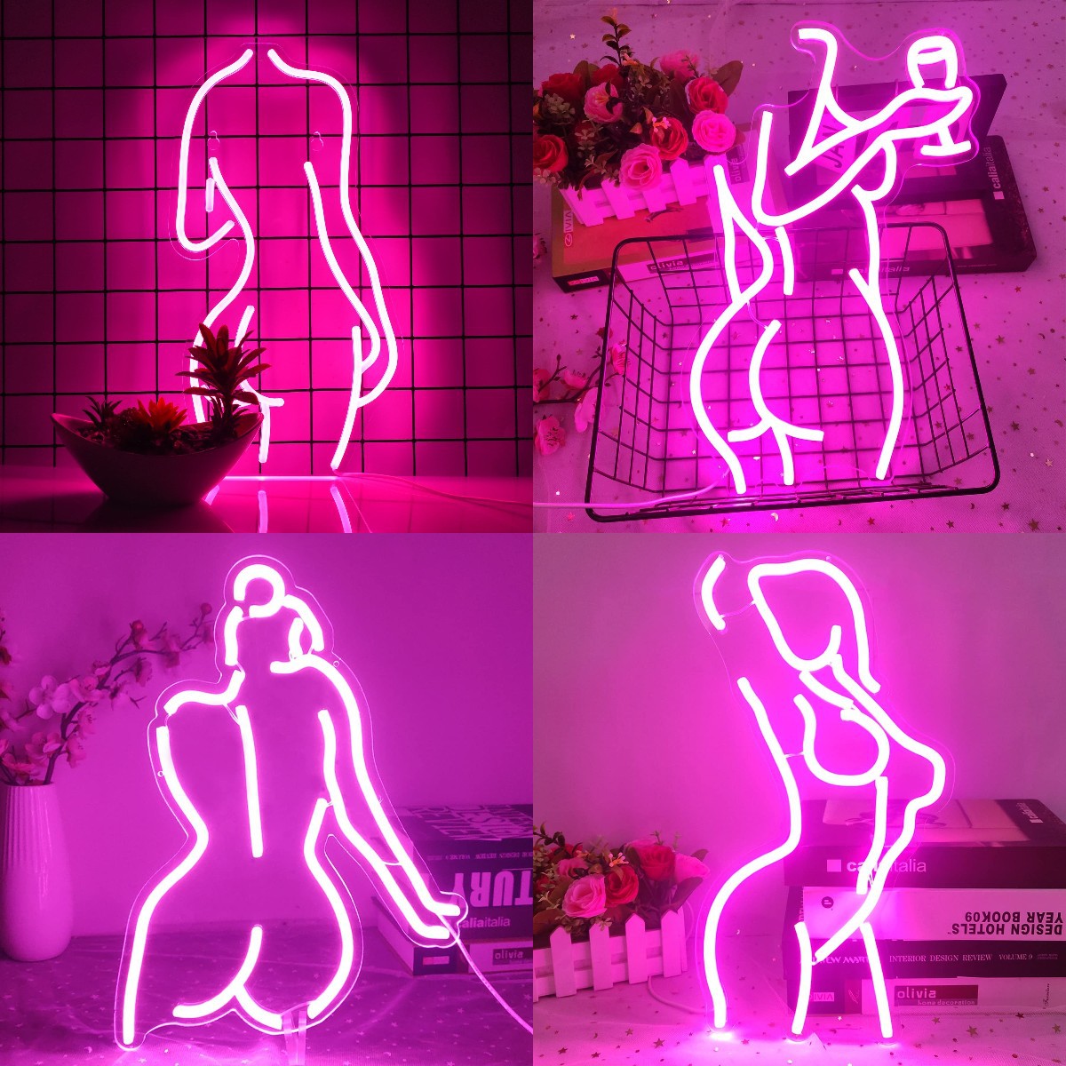 LED Back Neon Light Bar Decoration Background Glowing Acrylic