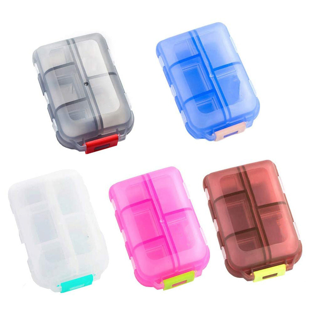 Travel Pill Organizer 10 Grid  Moisture Proof Pills Box For Pocket Purse Daily Pill Case Portable Medicine Vitamin Holder Container