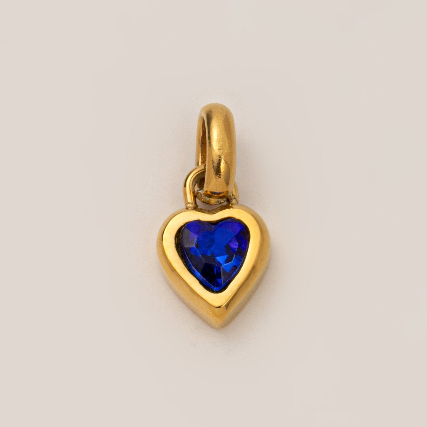 Titanium Steel Heart-shaped DIY Pendant With 12 Zodiac Birthstones