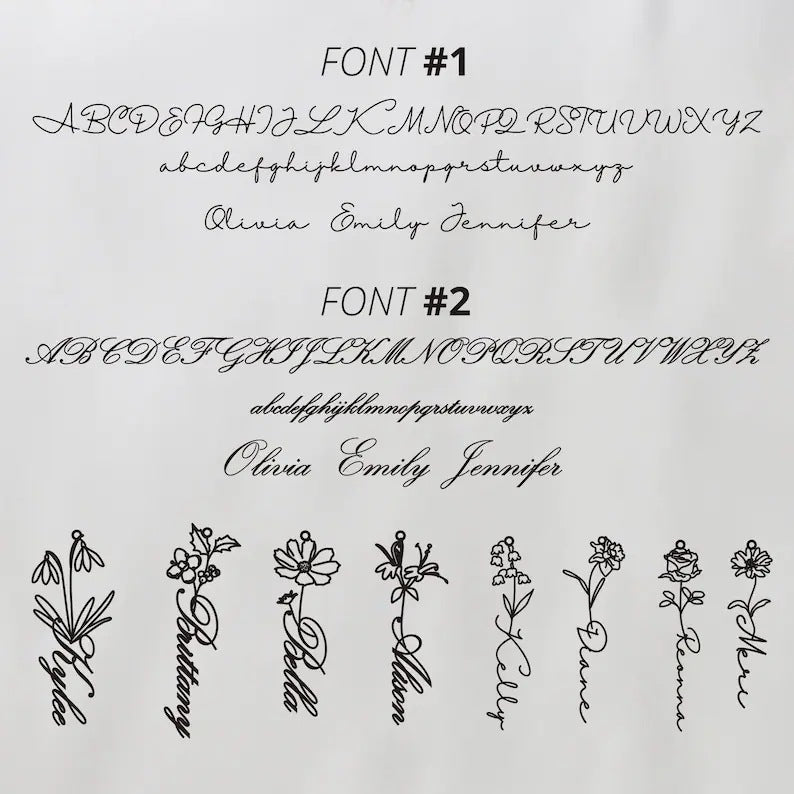 Hot Sale Birth Flower Necklace 925 Silver