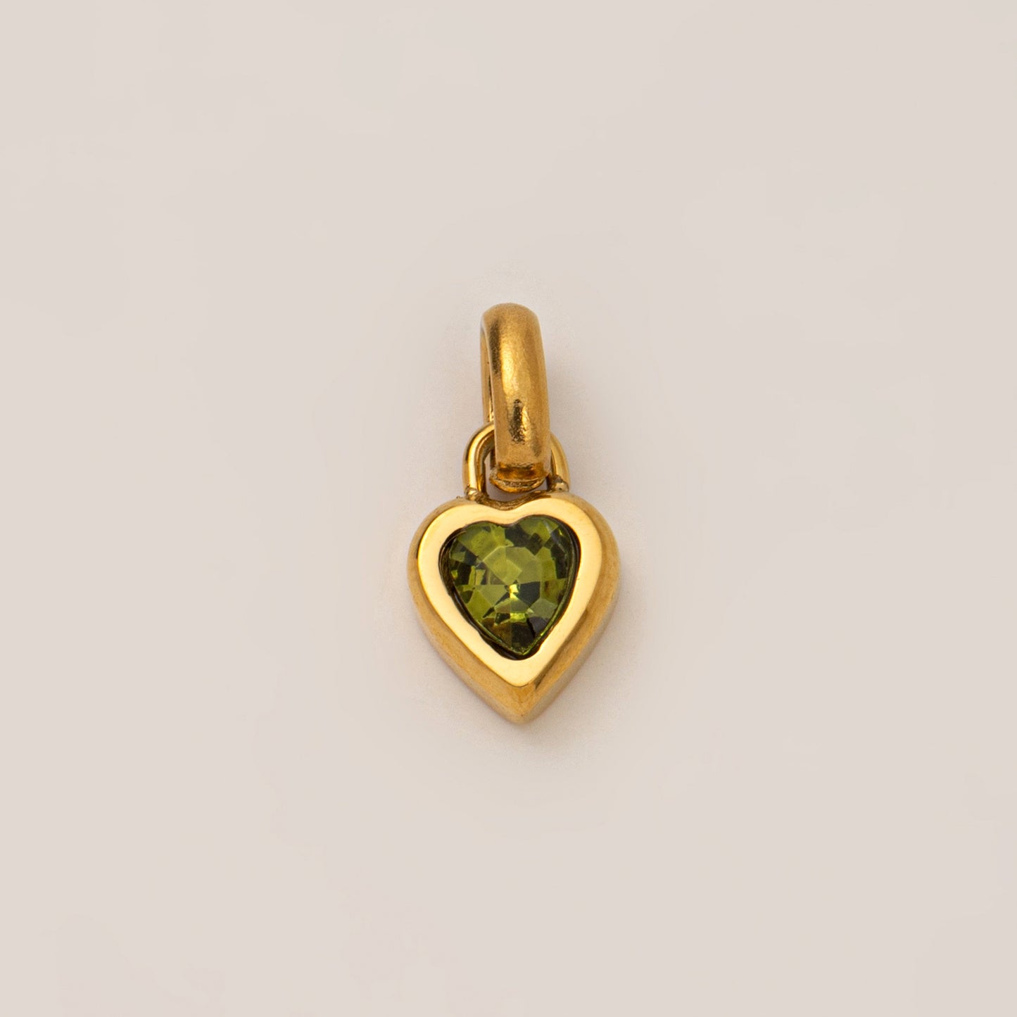 Titanium Steel Heart-shaped DIY Pendant With 12 Zodiac Birthstones