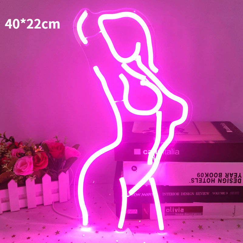 LED Back Neon Light Bar Decoration Background Glowing Acrylic