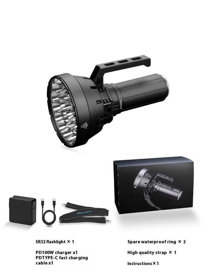 Outdoor Portable Flashlight Long Shot 2km Patrol