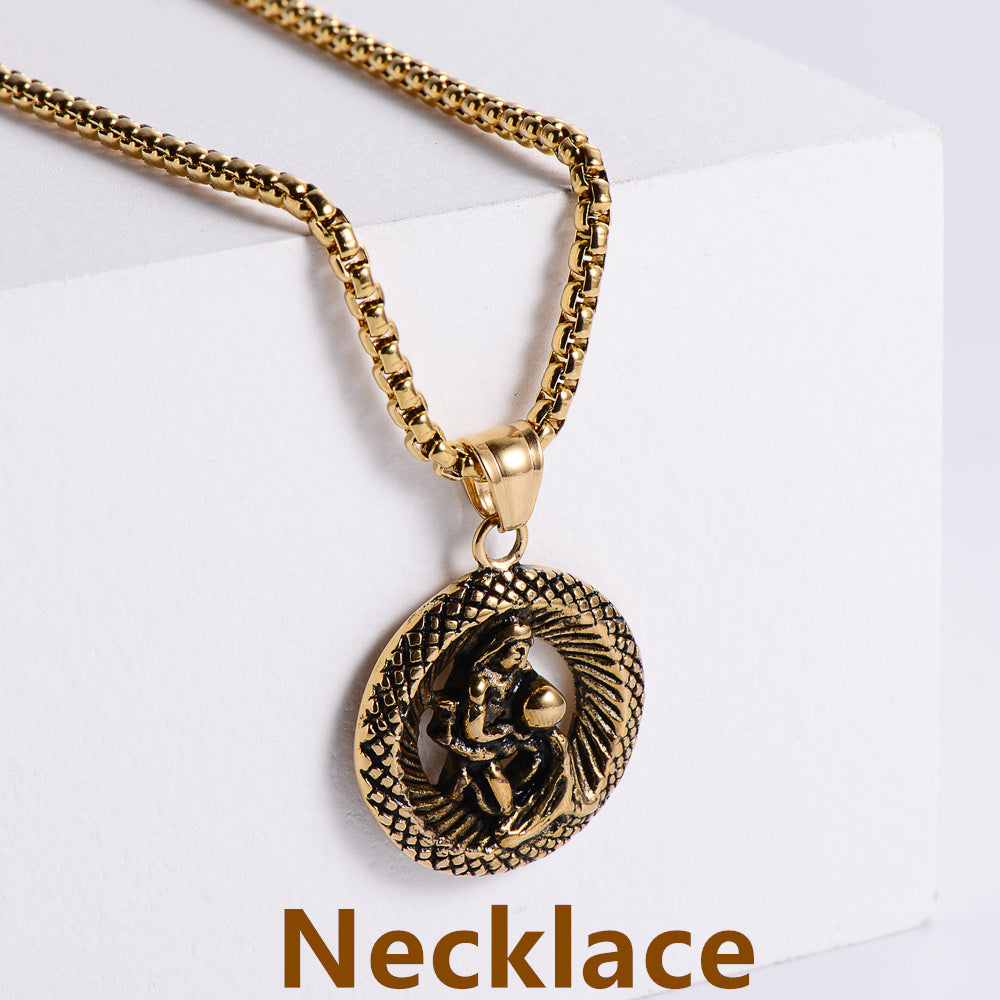 Stainless Steel 12 Constellation Pendant Necklace Aries