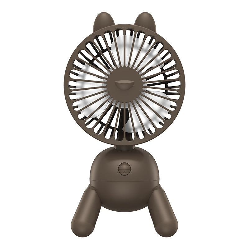 Mini Desktop Electric Fan For Summer Office Home Air Conditioning Mute USB Rechargeable Cartoon Shaking Head Fan Desk Fan