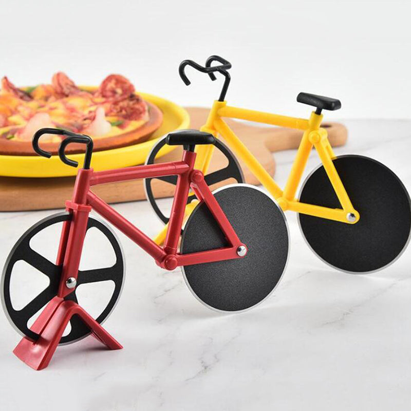 Kitchen Stainless Steel Creative Bicycle Pizza Cutter Baking Tool