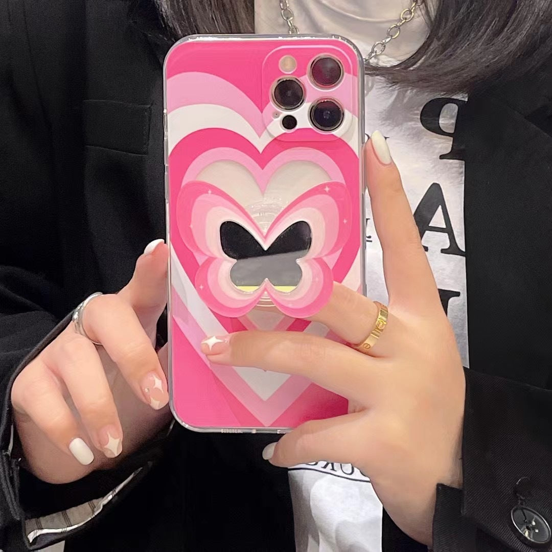 Color Butterfly Stand Silicone Phone Case