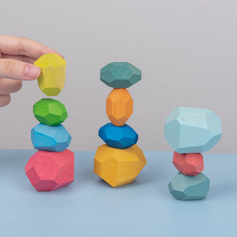 Children's colorful jagged stone toys