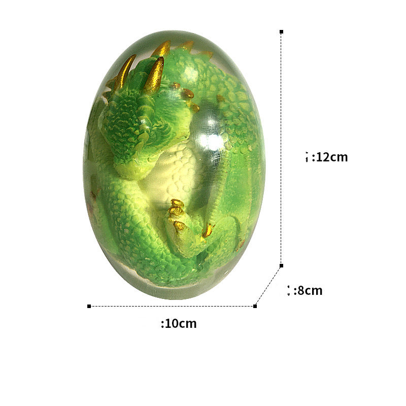 LED Lava Dragon Egg Ornamental Collection Decor Dinosaur Egg Statue Resin Dragon Egg Crystal Minerale Gemstone Reiki Home Decor