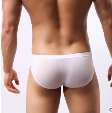 Ultra-thin Transparent Ice Silk Men's Briefs