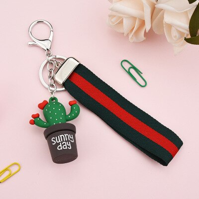 Simulation cactus potted keychain