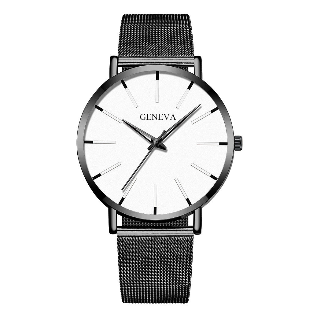 Mesh belt quartz watch