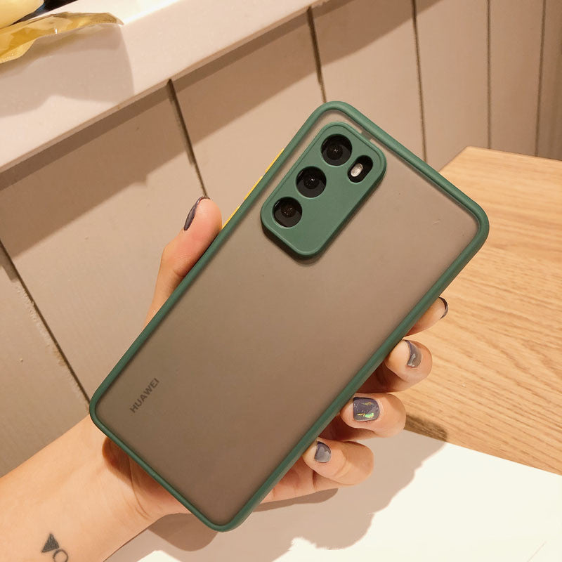 Frosted color contrast phone case