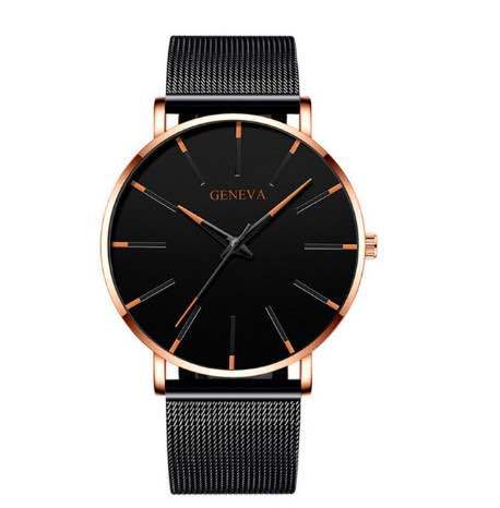 Mesh belt quartz watch