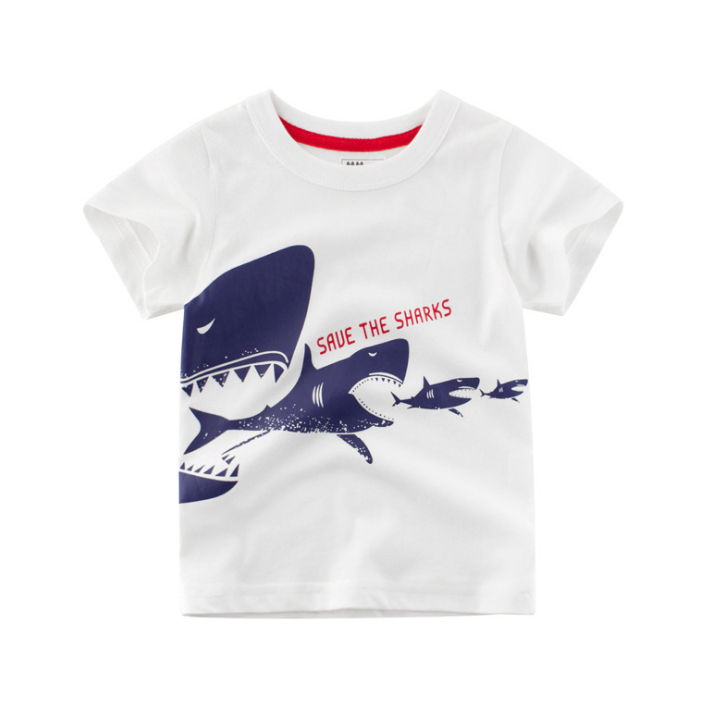 Children's Wear 2021 Summer New Korean Children's Boys Cotton T-shirt Men's Treasure In Children's Short Sleeves