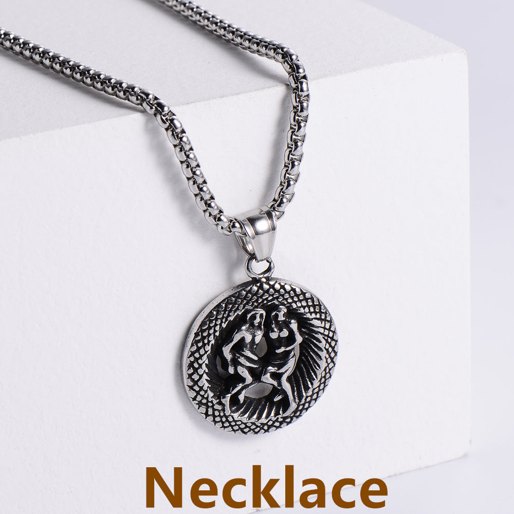Stainless Steel 12 Constellation Pendant Necklace Aries