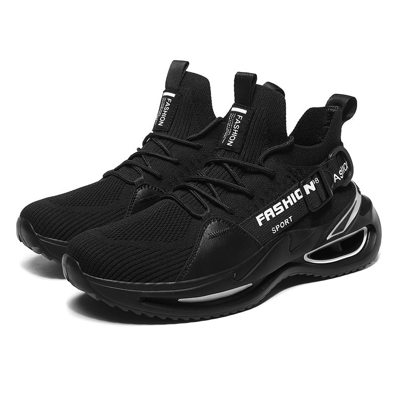 2021 spring and summer fashion leisure Korean men''s shoes cross border large men''s shoes spring breathable flying woven sports shoes A02 cc