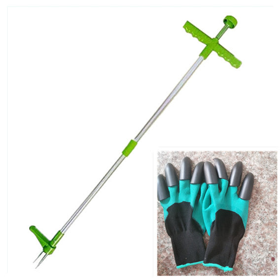 4 Hand Claw ABS Plastic Garden Rubber Gloves Gardening Digging Work Glove Planting Durable Waterproof Outdoor Cleaning Tools