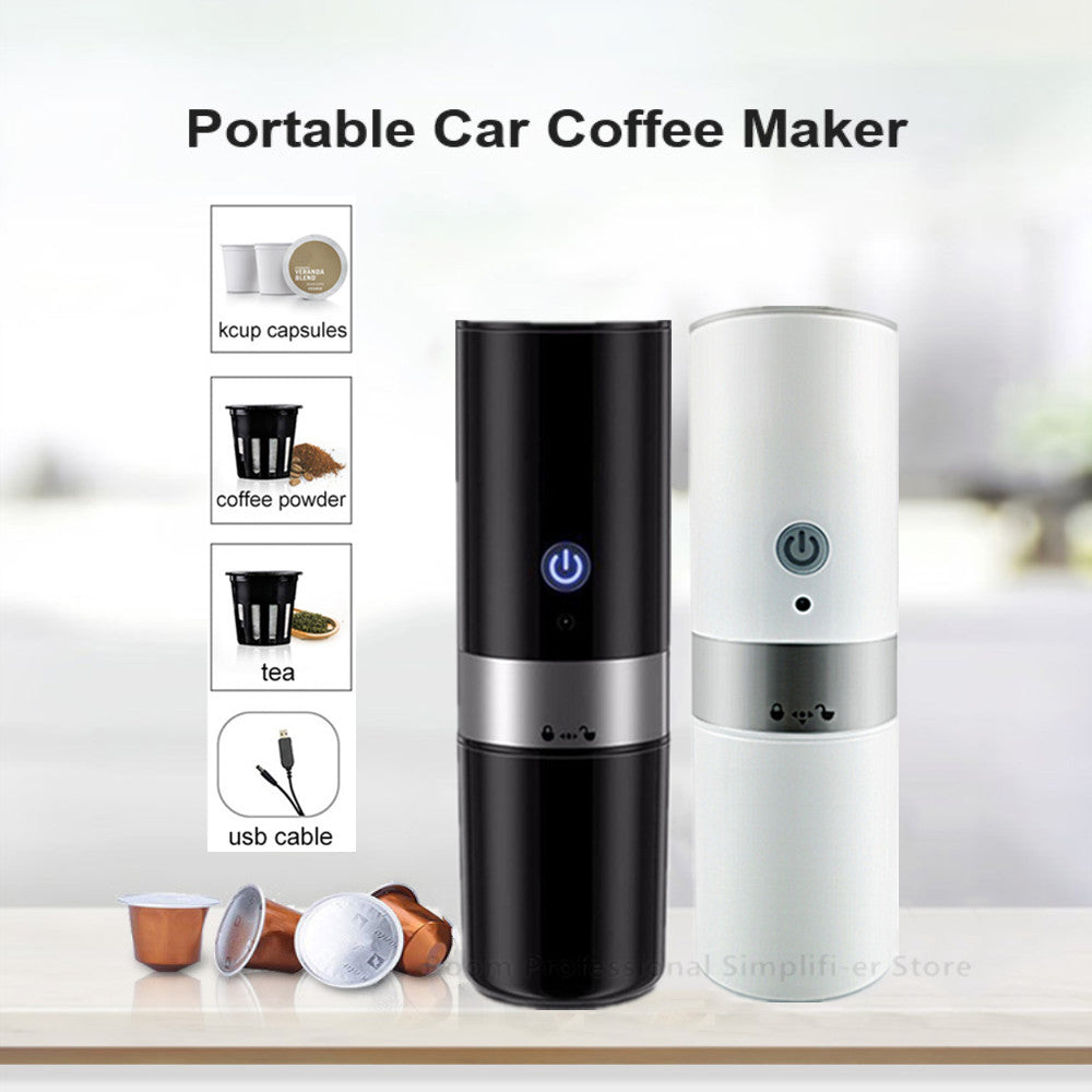 Portable Capsule Coffee Machine Small Kitchen Appliances Household Stainless Steel Automatic American Coffee Machine