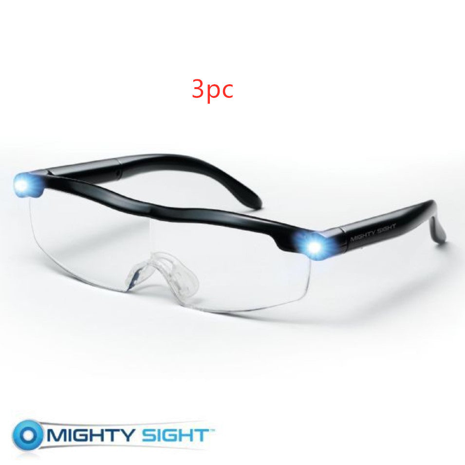 USB LED Light Reading Glasses Clear Occhiali Da Lettura Adjustable Degree Diopter Night Presbyopic Glasses