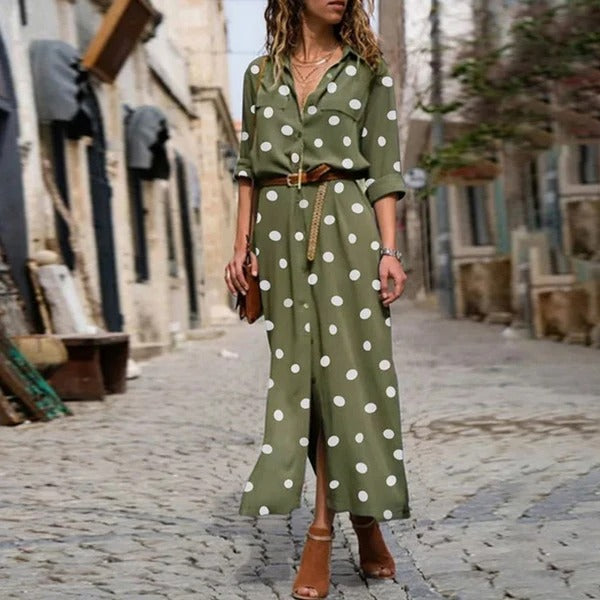 Fashion Women Casual Long Sleeve Dress Loose Long Blouse Shirt Dress Summer Elegant Dresses