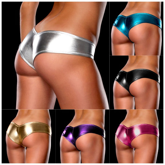 Sexy Erotic Underwear Multicolor Patent Leather Creative Briefs