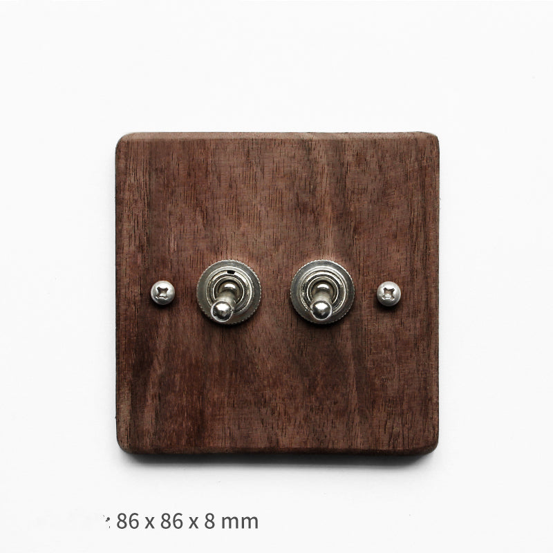 Brass Lever With Black Walnut Panel