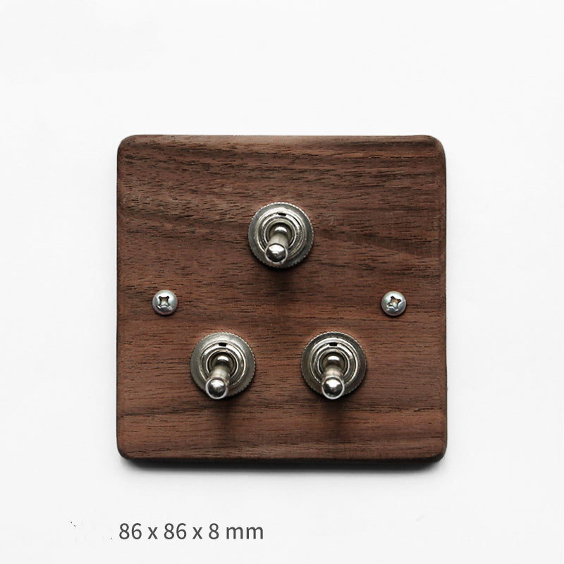 Brass Lever With Black Walnut Panel