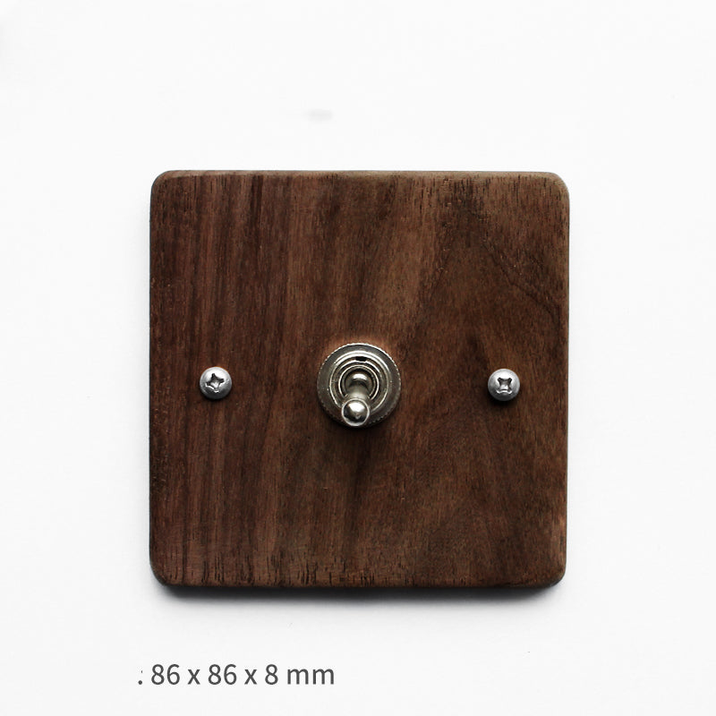 Brass Lever With Black Walnut Panel