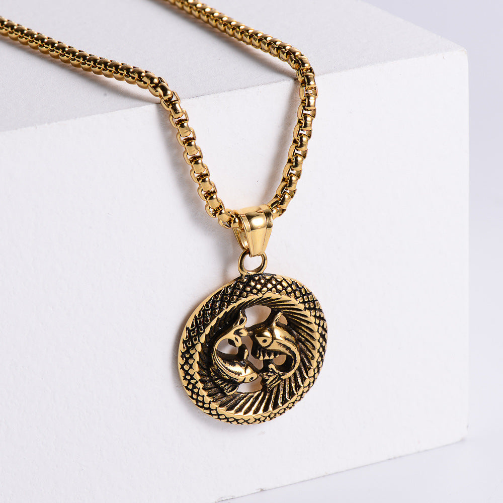 Stainless Steel 12 Constellation Pendant Necklace Aries