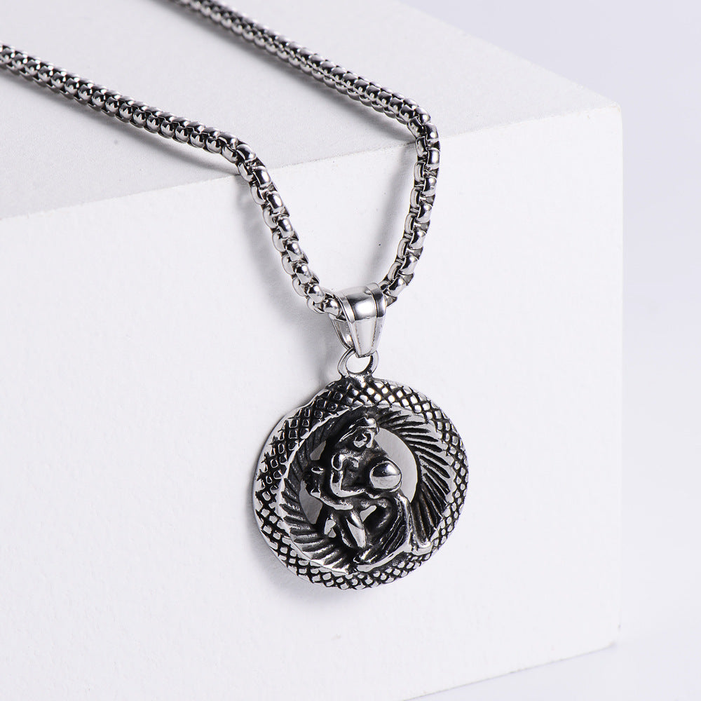 Stainless Steel 12 Constellation Pendant Necklace Aries