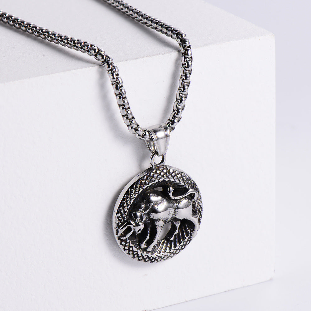 Stainless Steel 12 Constellation Pendant Necklace Aries