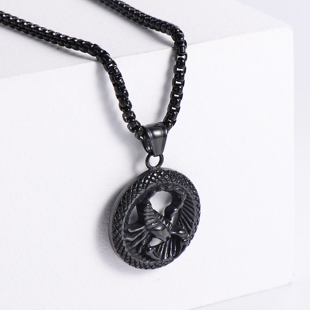 Stainless Steel 12 Constellation Pendant Necklace Aries