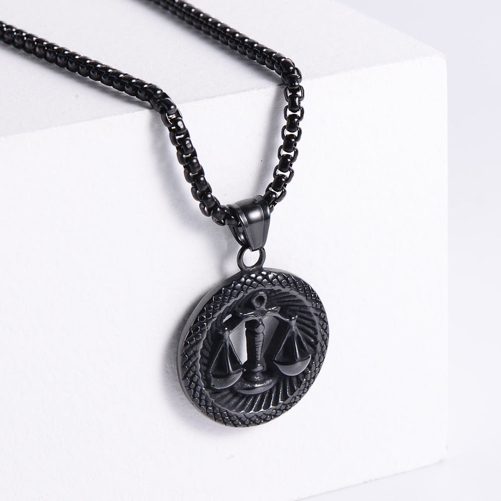 Stainless Steel 12 Constellation Pendant Necklace Aries